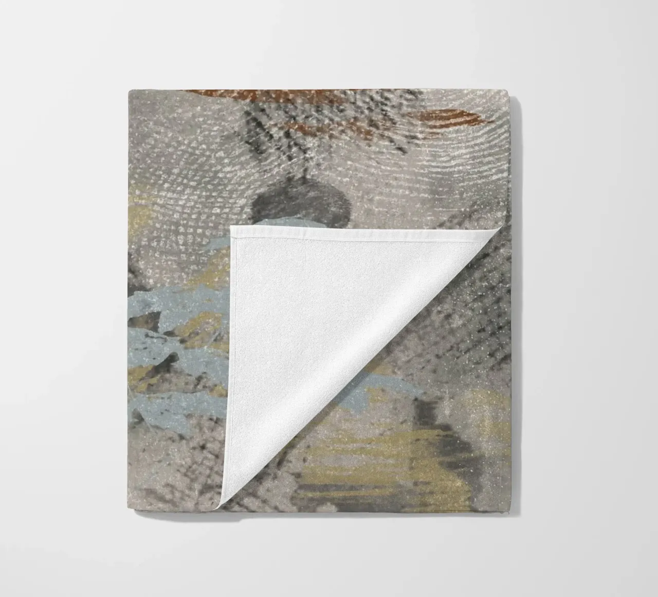 Modern abstract digital painting with textures and shapes strandhanddoek van Imaginative