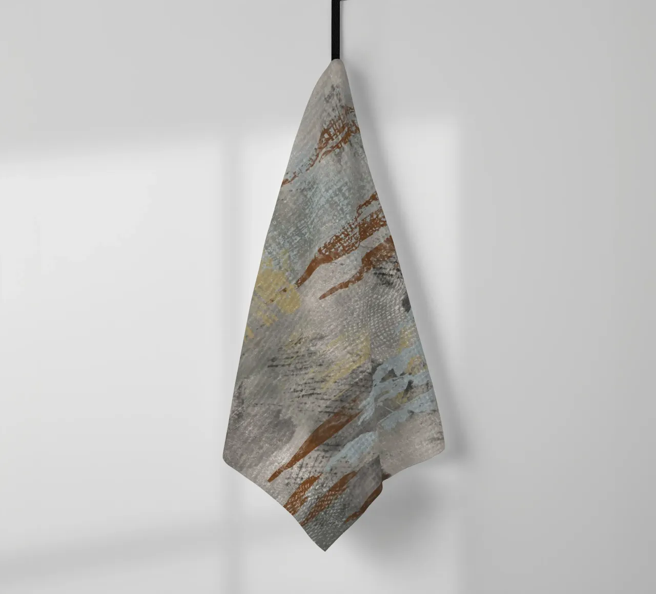 Modern abstract digital painting with textures and shapes torchon de Imaginative