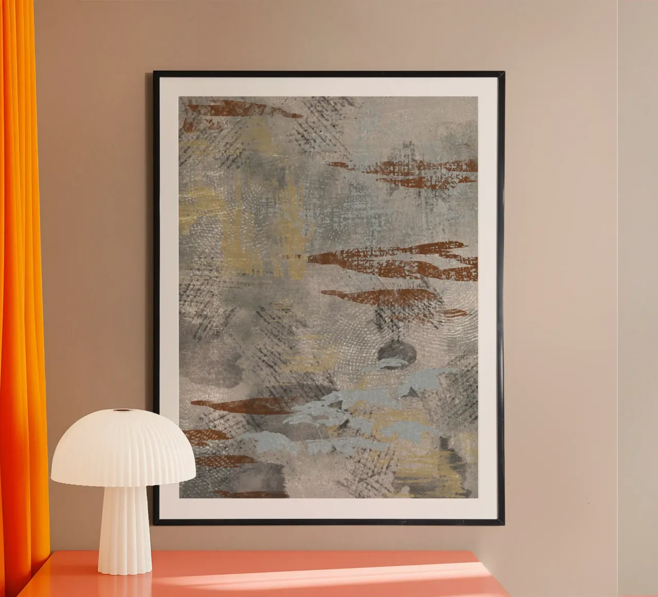 Modern abstract digital painting with textures and shapes carta hahnemühle da Imaginative