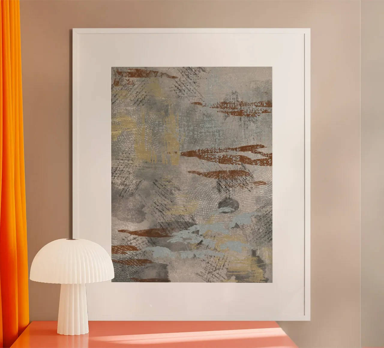 Modern abstract digital painting with textures and shapes carta hahnemühle da Imaginative