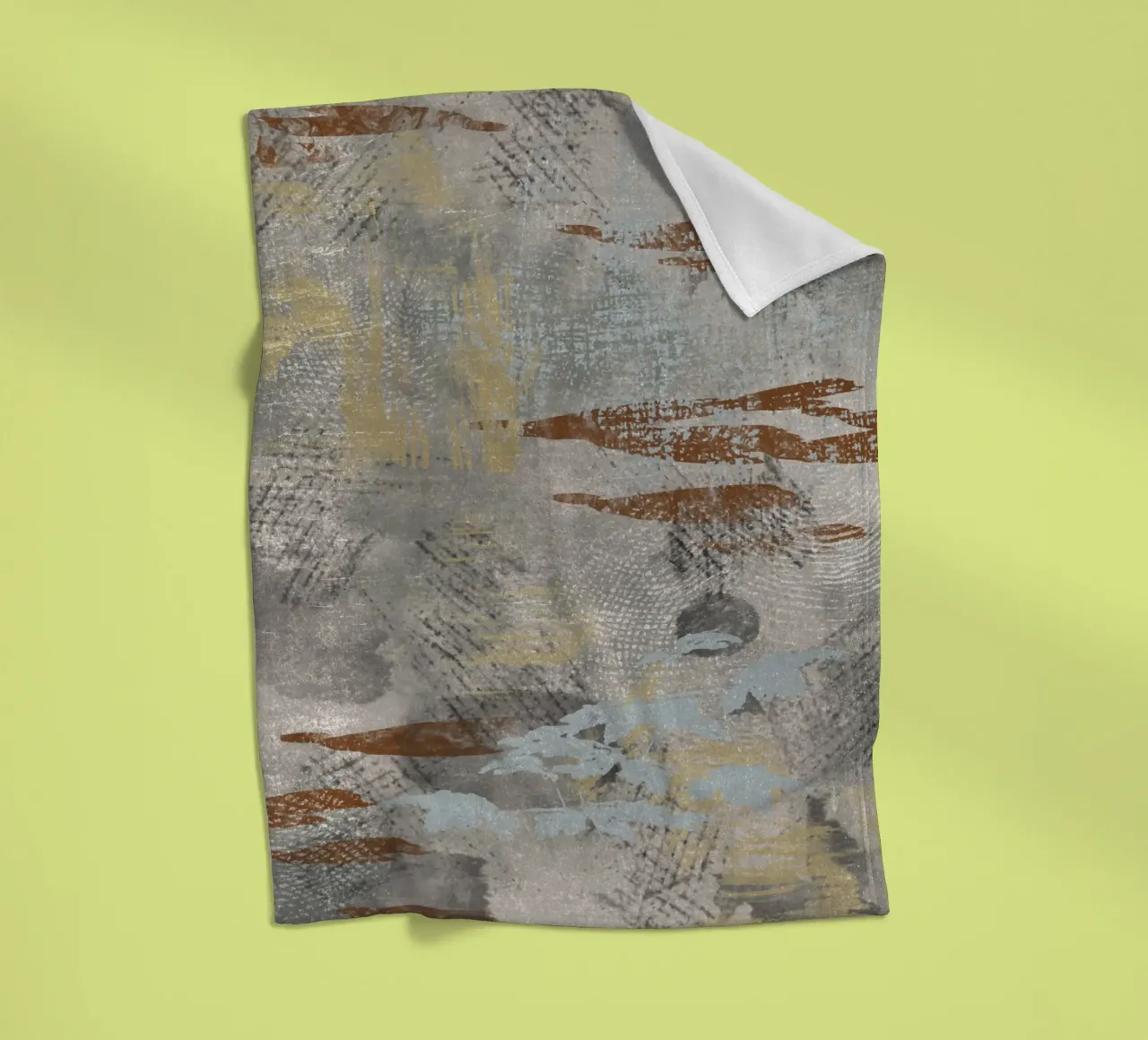 Modern abstract digital painting with textures and shapes fleece blanket by Imaginative