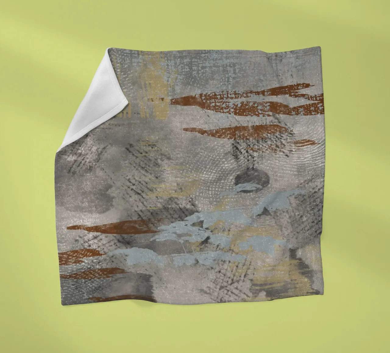 Modern abstract digital painting with textures and shapes fleece blanket by Imaginative