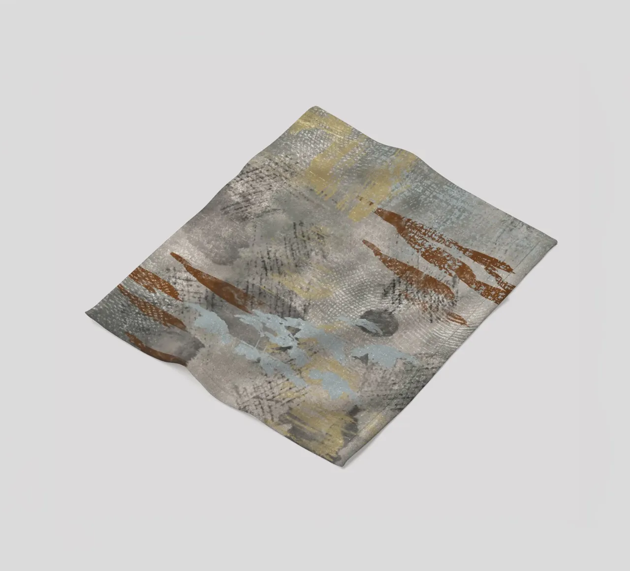 Modern abstract digital painting with textures and shapes fleece blanket by Imaginative