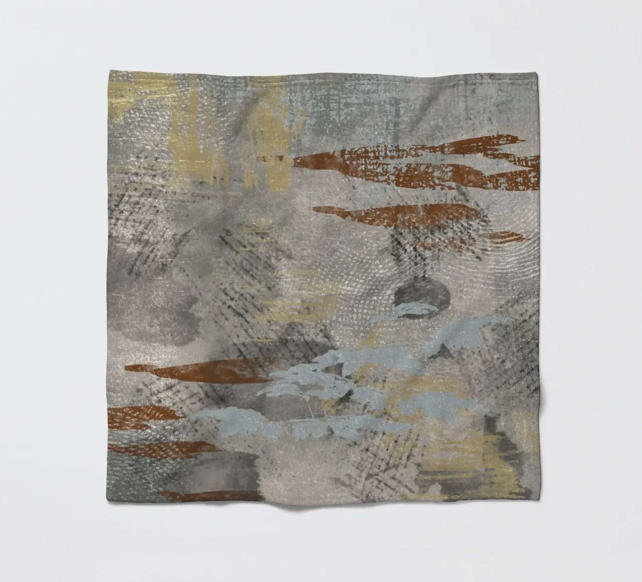 Modern abstract digital painting with textures and shapes fleece blanket by Imaginative