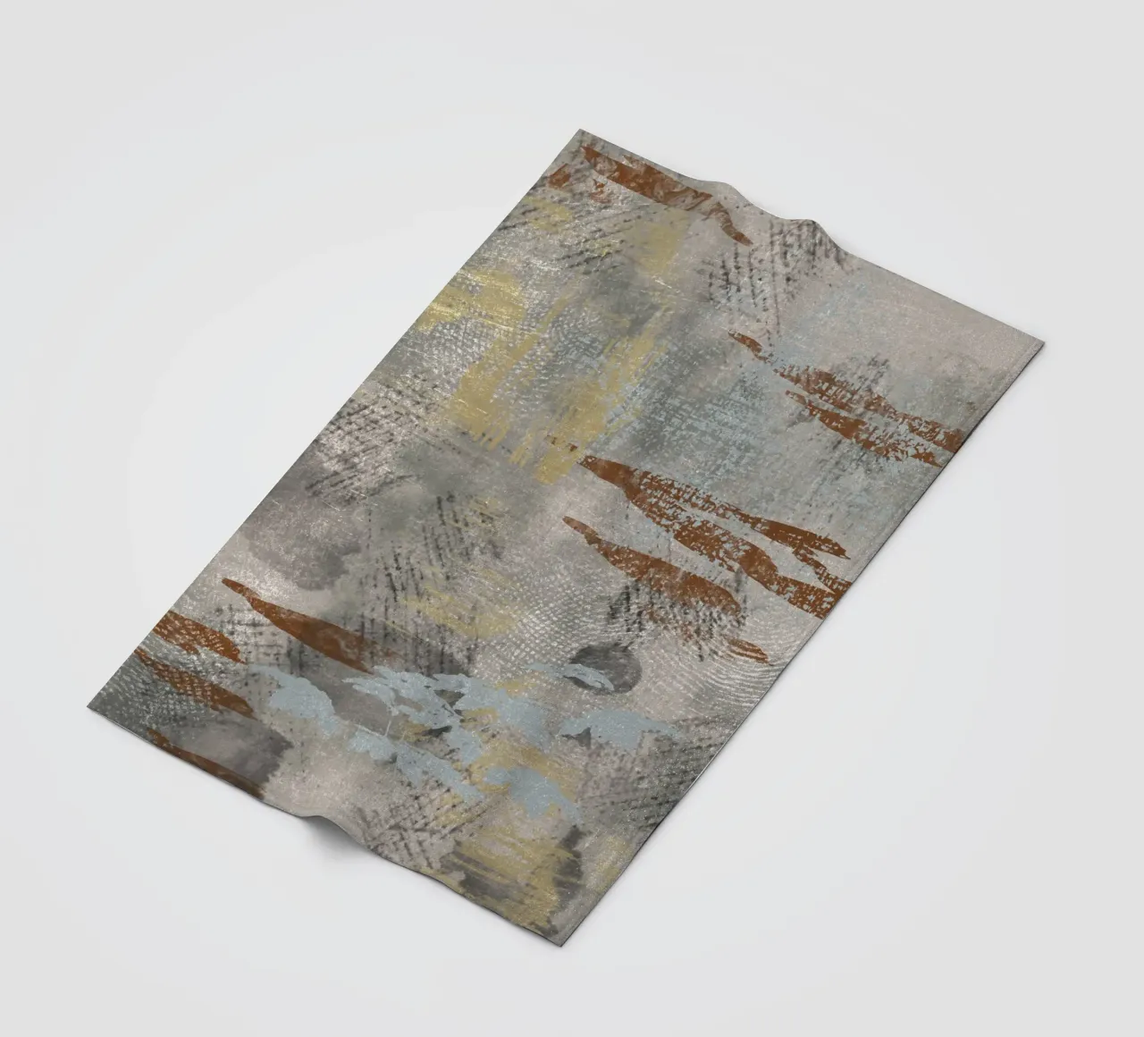 Modern abstract digital painting with textures and shapes fleece blanket by Imaginative