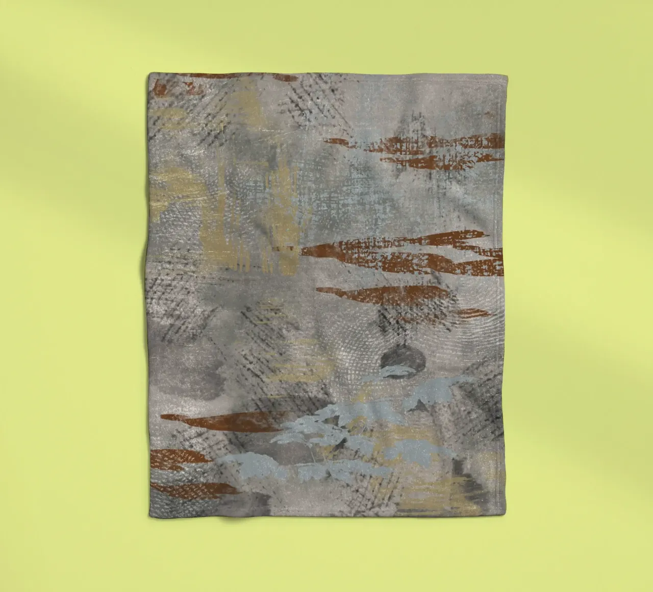 Modern abstract digital painting with textures and shapes fleece blanket by Imaginative