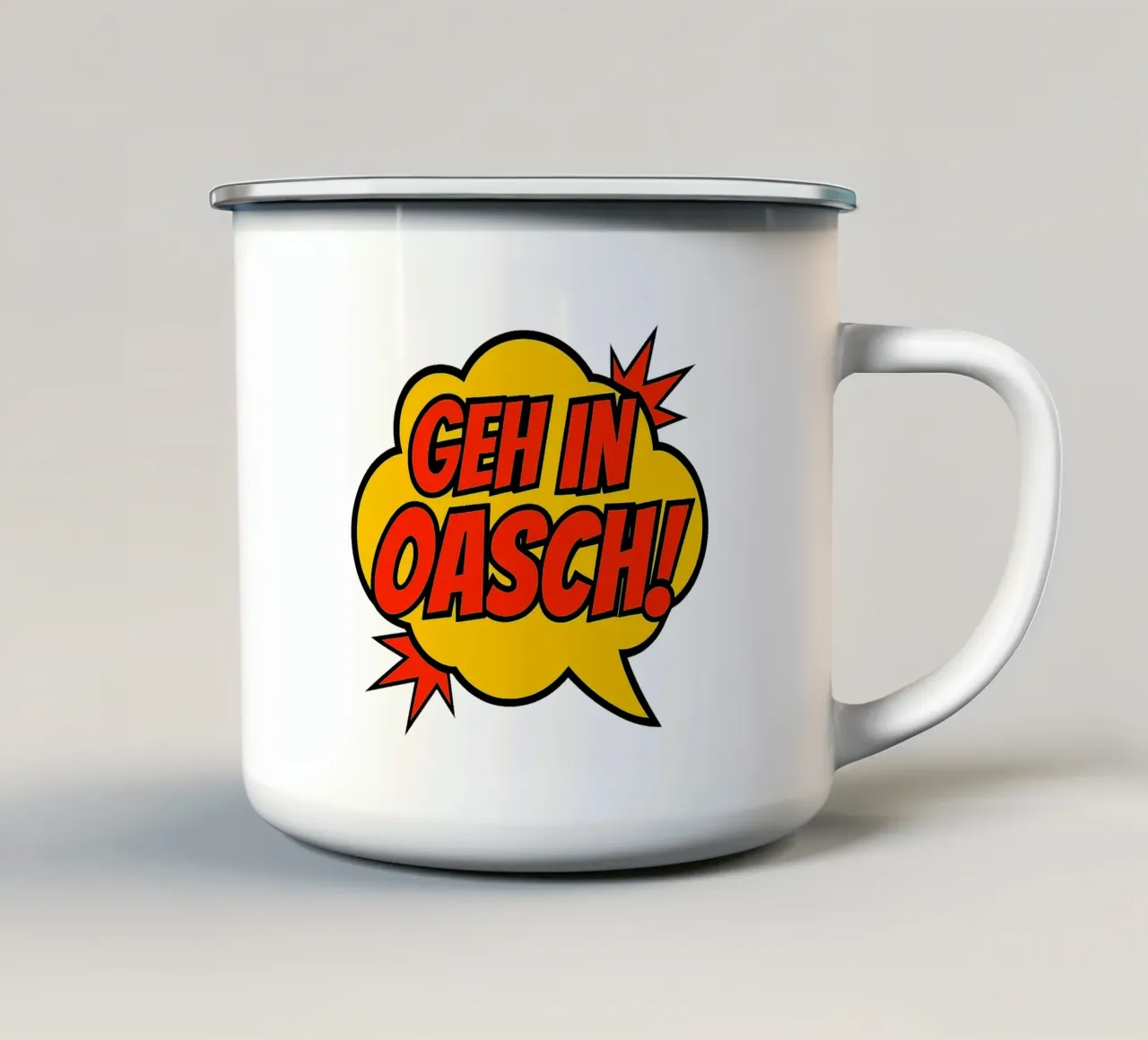GEH IN OASCH! tazza in smalto da Vintage Van Gogh