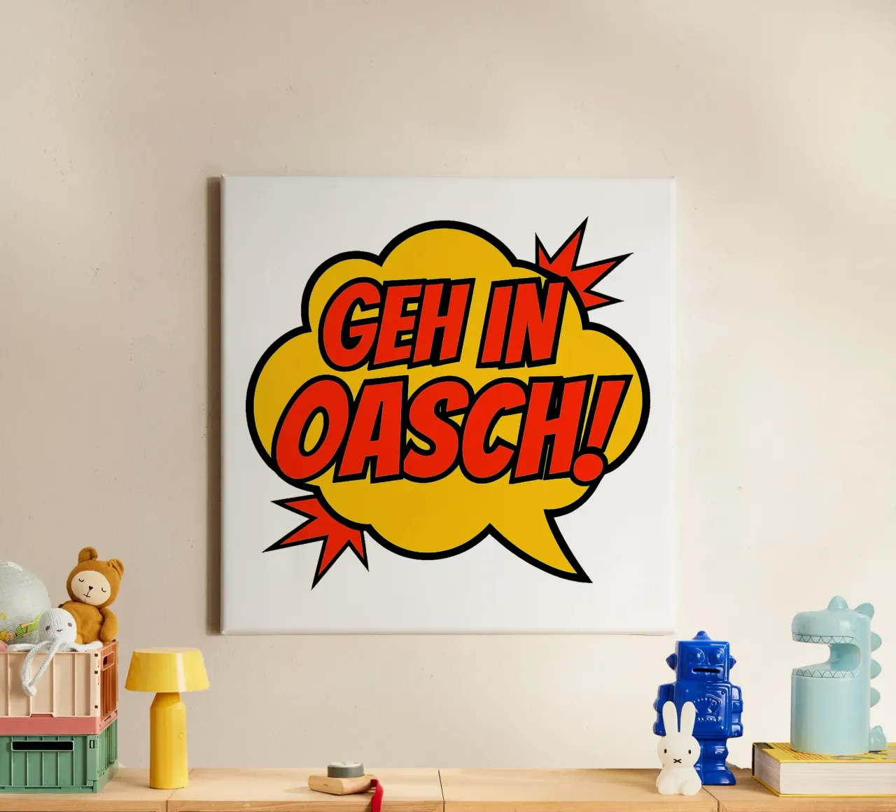 GEH IN OASCH! tela con Cornice a cassetta da Vintage Van Gogh