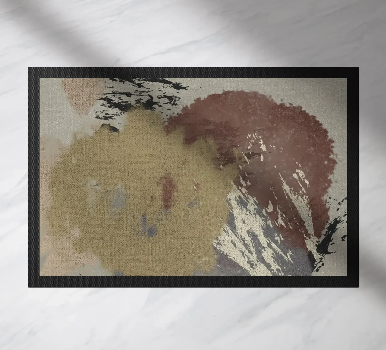 Organic shapes, brushstrokes and textures in earthy tones zerbino da Imaginative