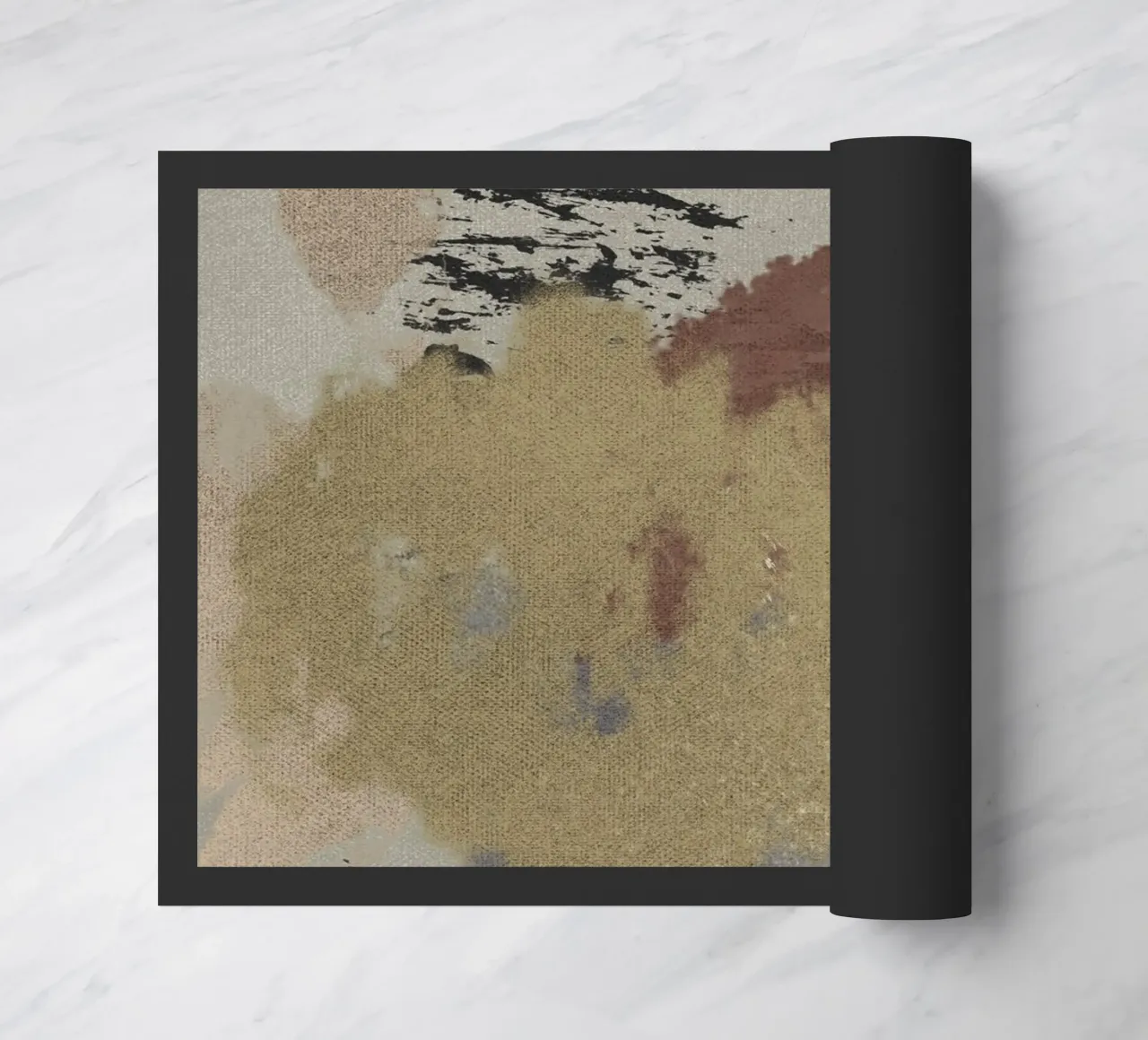 Organic shapes, brushstrokes and textures in earthy tones zerbino da Imaginative