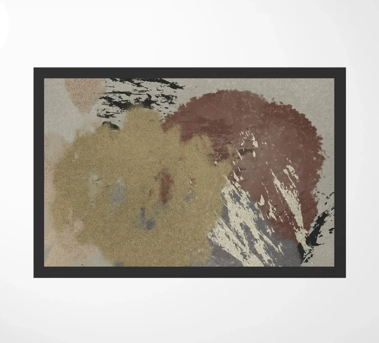 Organic shapes, brushstrokes and textures in earthy tones zerbino da Imaginative