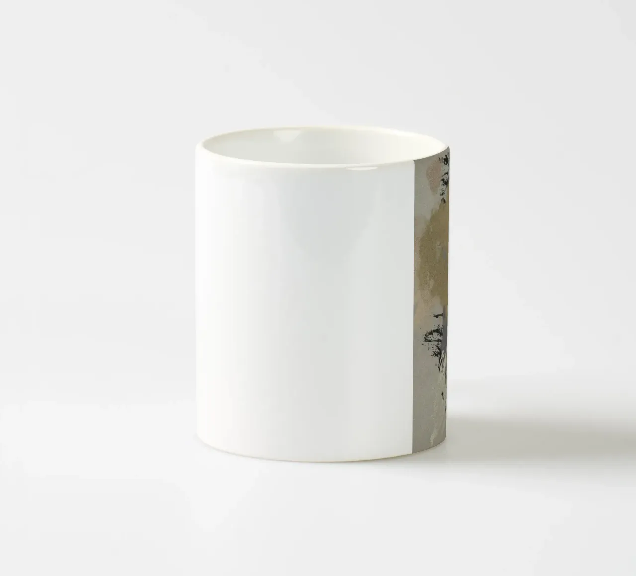 Organic shapes, brushstrokes and textures in earthy tones tazza in ceramica da Imaginative