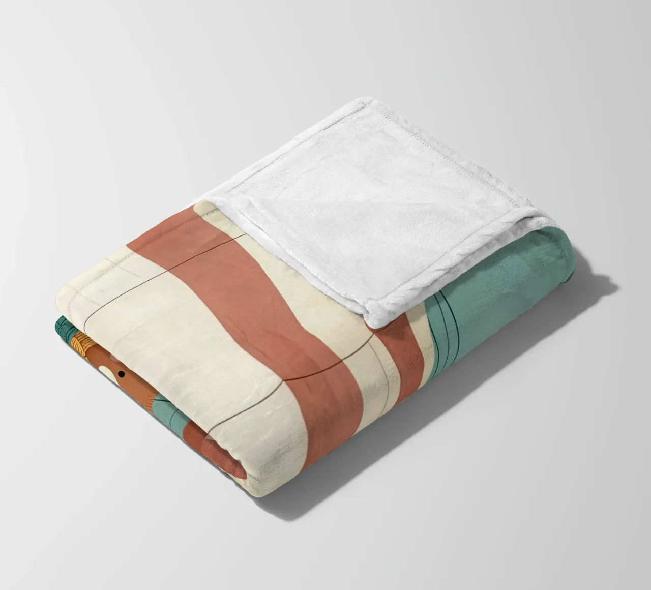 Illustrazione di un orso in mongolfiera coperta in pile da BABY ART PRINTS