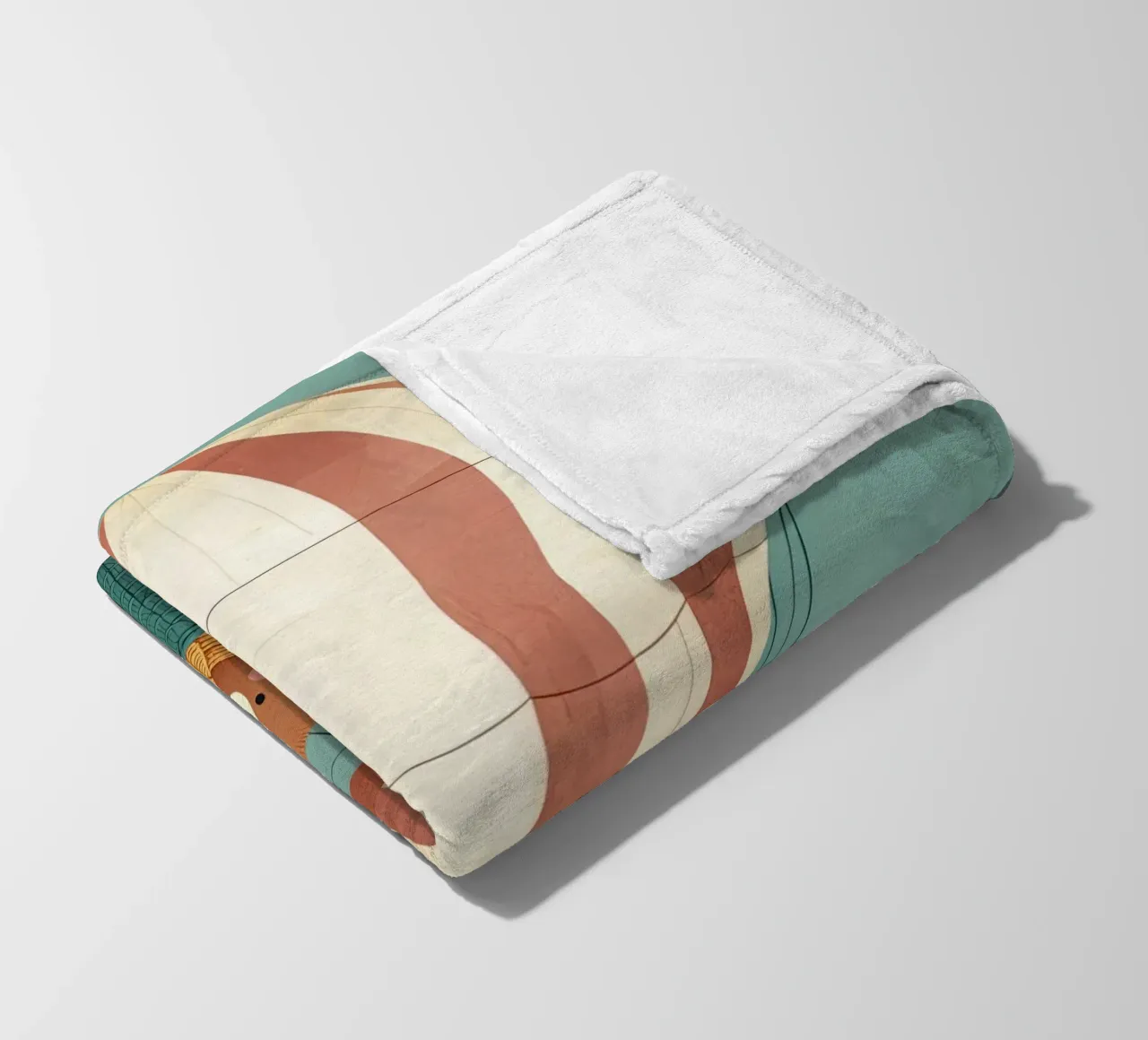 Illustrazione di un orso in mongolfiera coperta in pile da BABY ART PRINTS