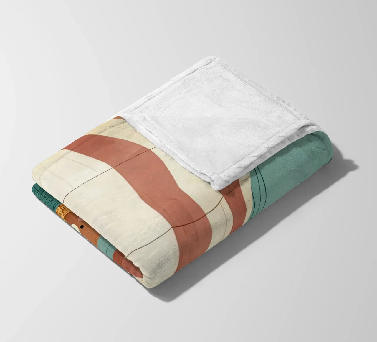 Illustrazione di un orso in mongolfiera coperta in pile da BABY ART PRINTS