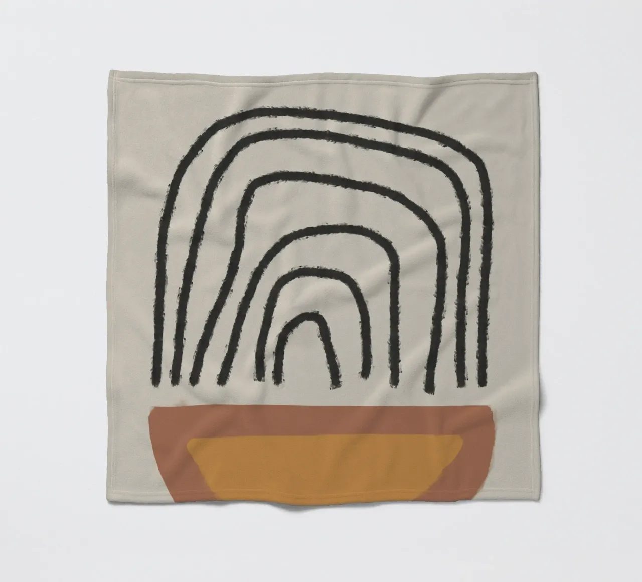 Abstract painting with organic shapes and lines coperta in pile da Imaginative