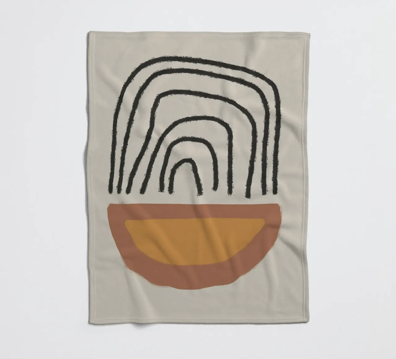 Abstract painting with organic shapes and lines coperta in pile da Imaginative