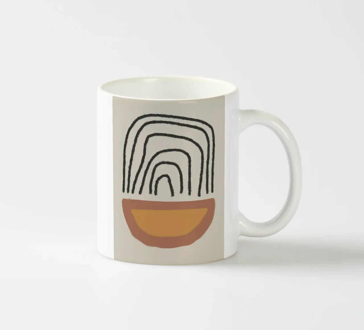 Abstract painting with organic shapes and lines tazza in ceramica da Imaginative