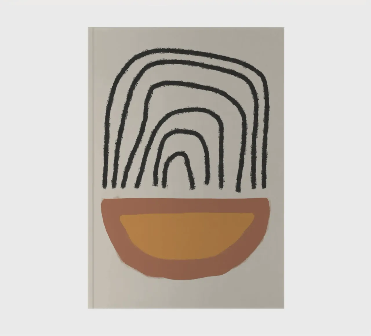 Abstract painting with organic shapes and lines diario da Imaginative