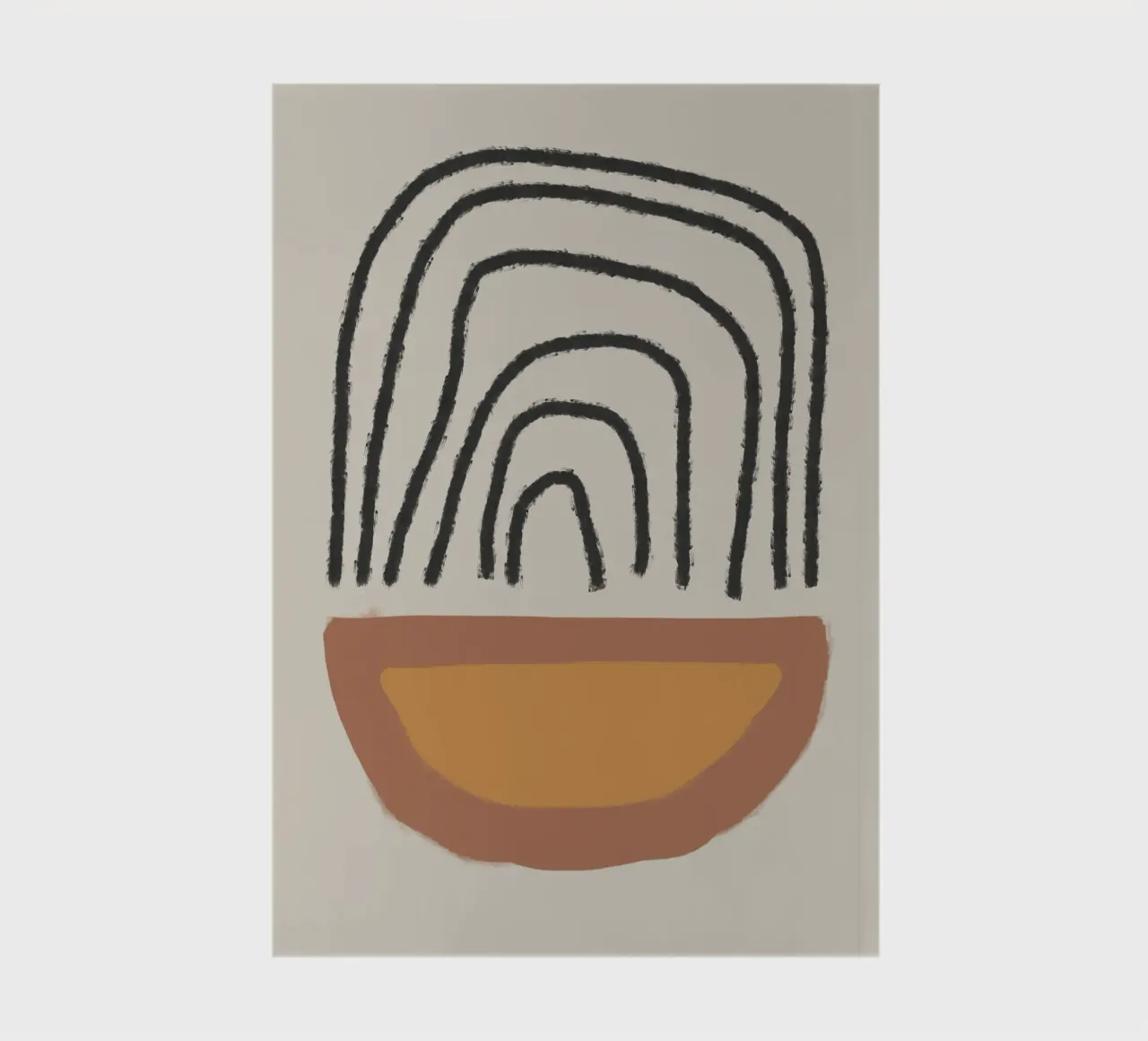 Abstract painting with organic shapes and lines diario da Imaginative