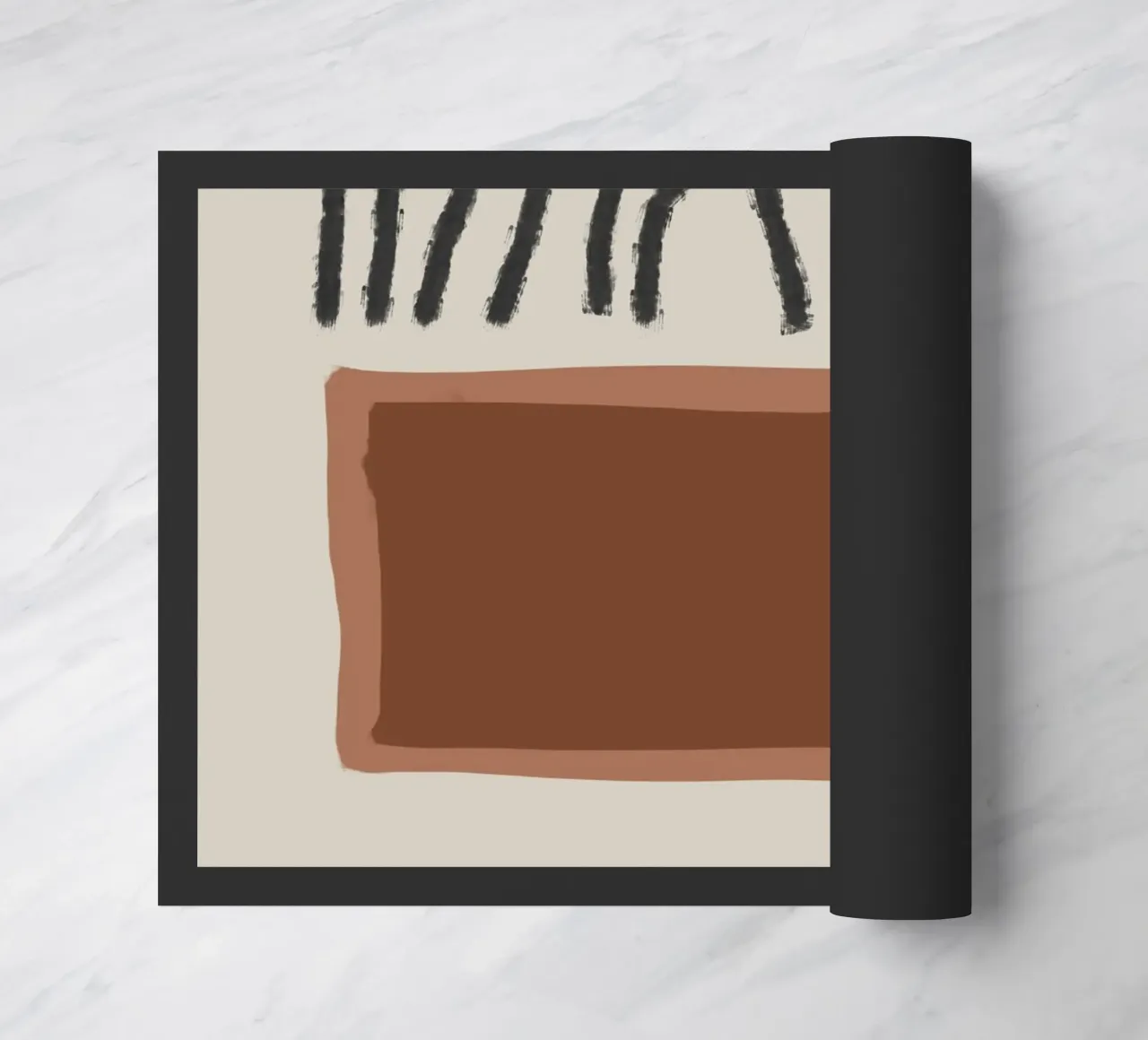 Abstract painting with organic shapes in earth tones zerbino da Imaginative