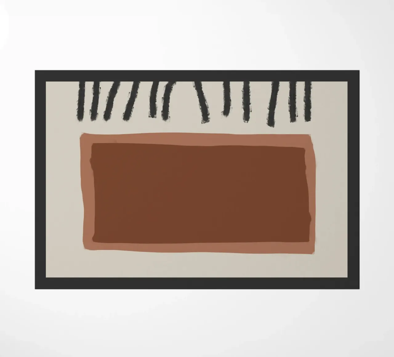 Abstract painting with organic shapes in earth tones zerbino da Imaginative