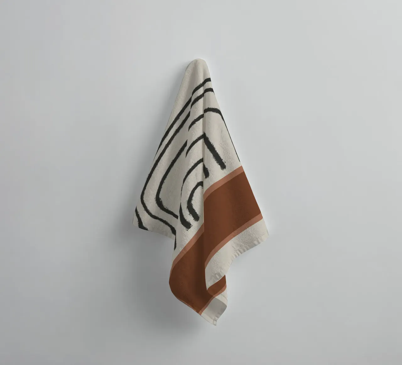 Abstract painting with organic shapes in earth tones asciugamano da bagno da Imaginative