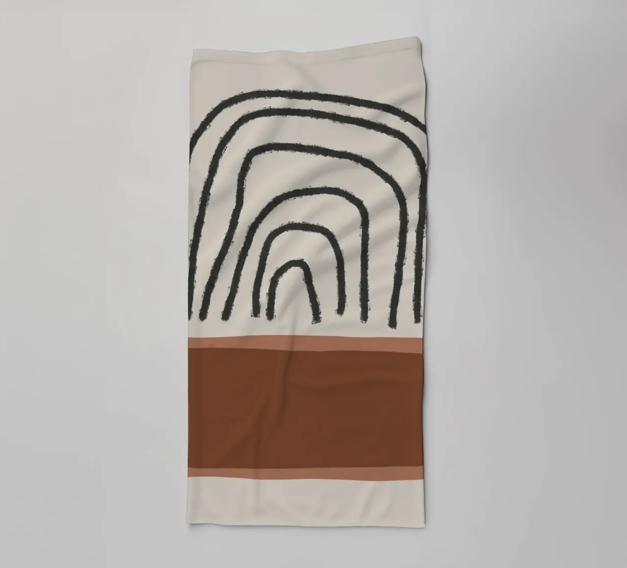 Abstract painting with organic shapes in earth tones asciugamano da bagno da Imaginative