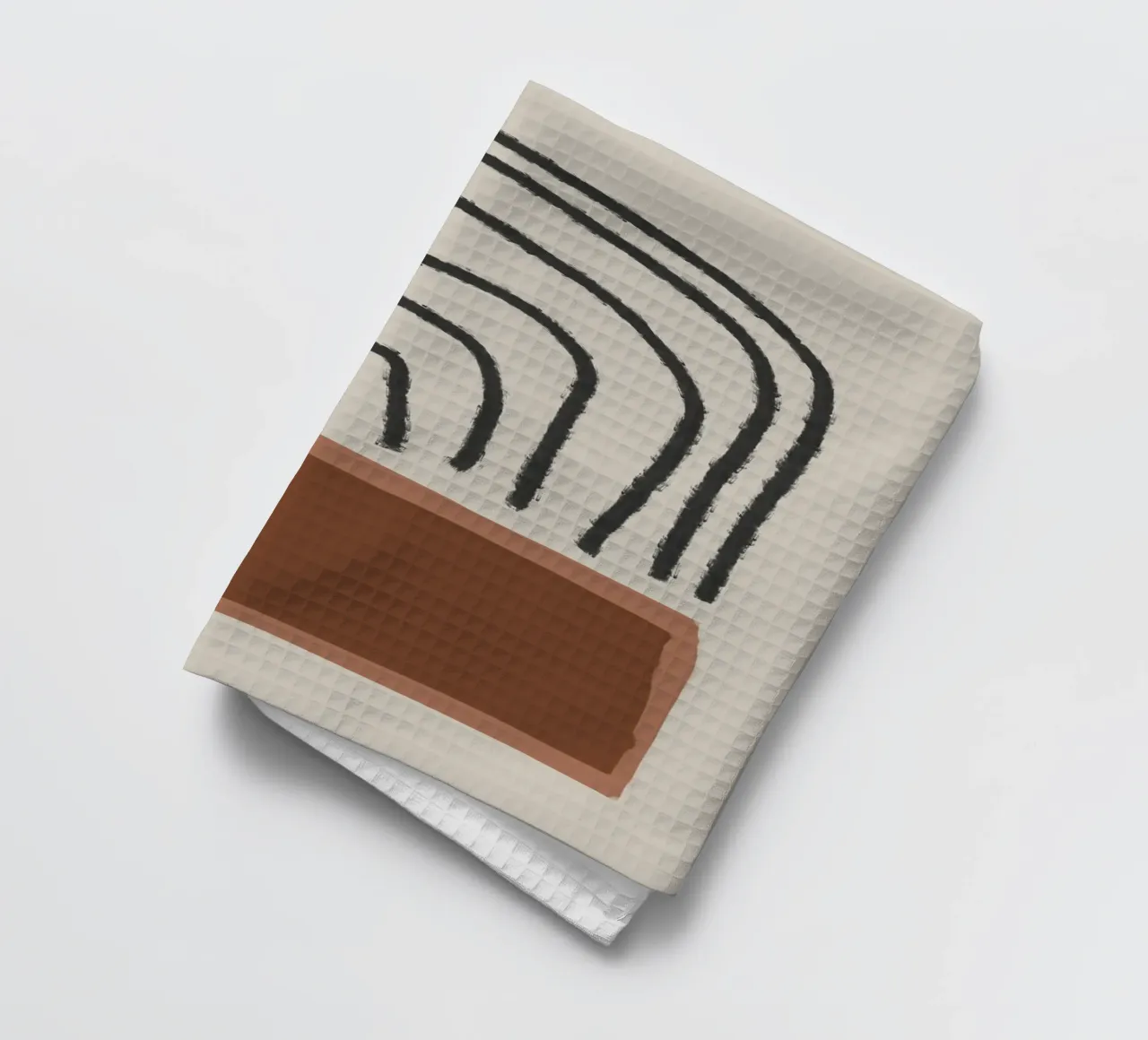Abstract painting with organic shapes in earth tones canovaccio da cucina da Imaginative