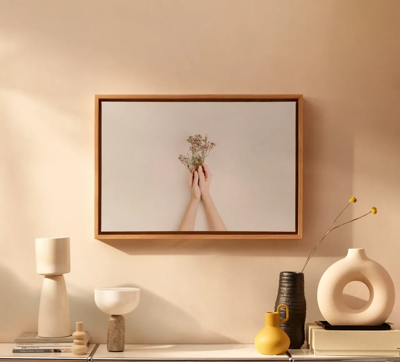 Quiete rustica tela con Cornice a cassetta da PhotoVibe Decor