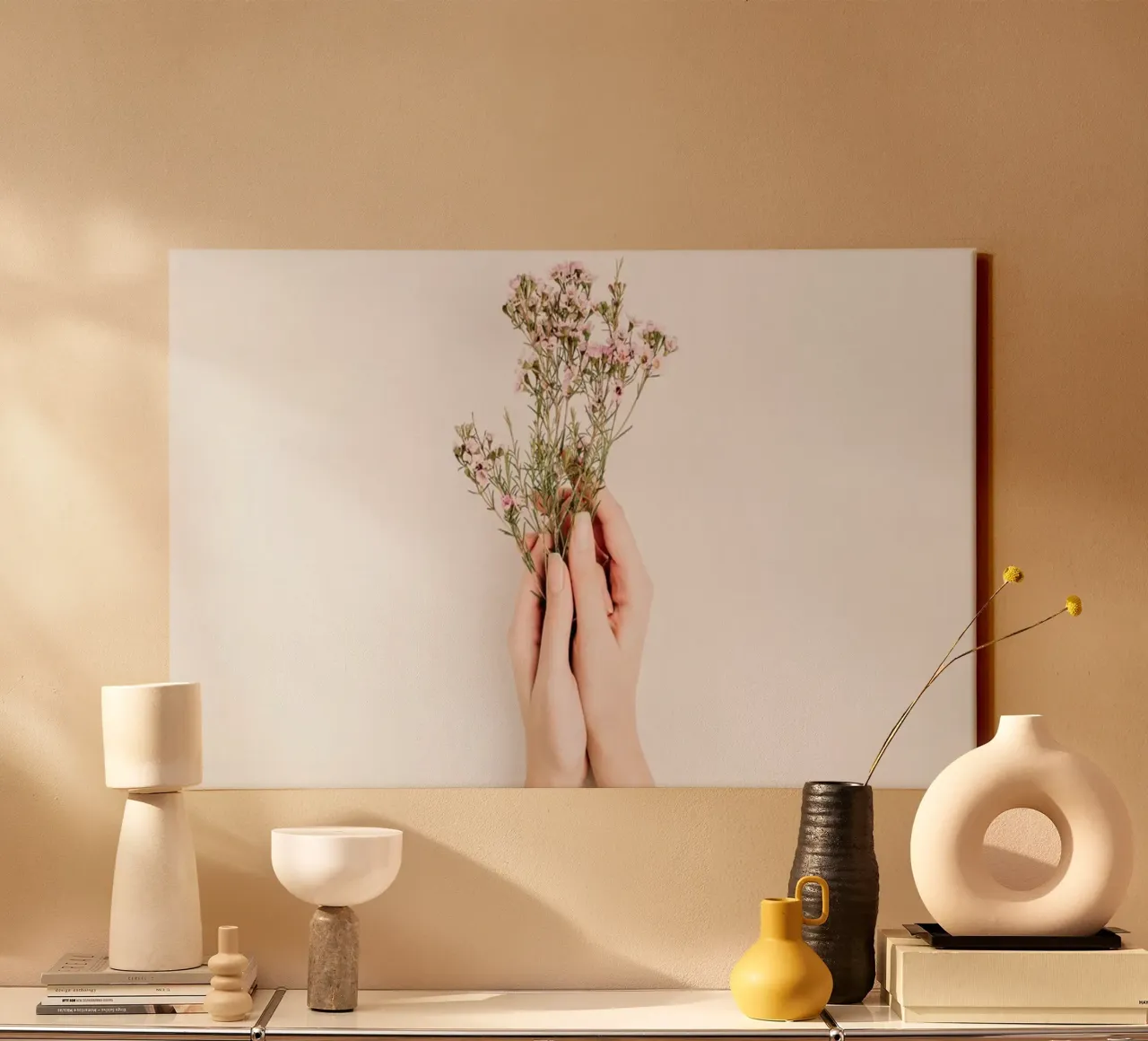Quiete rustica tela con Cornice a cassetta da PhotoVibe Decor