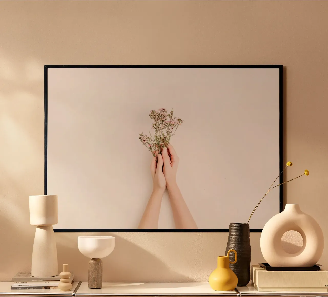 Quiete rustica poster con telaio in alluminio da PhotoVibe Decor