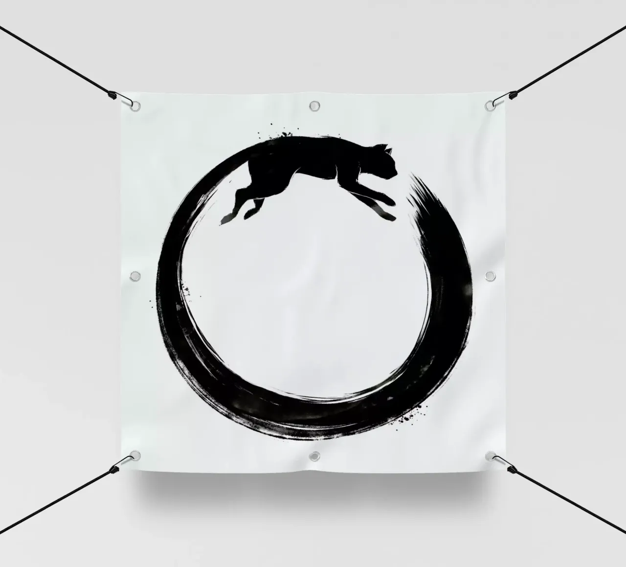 Sumie Enso Cat telo in pvc da Tobe Fonseca