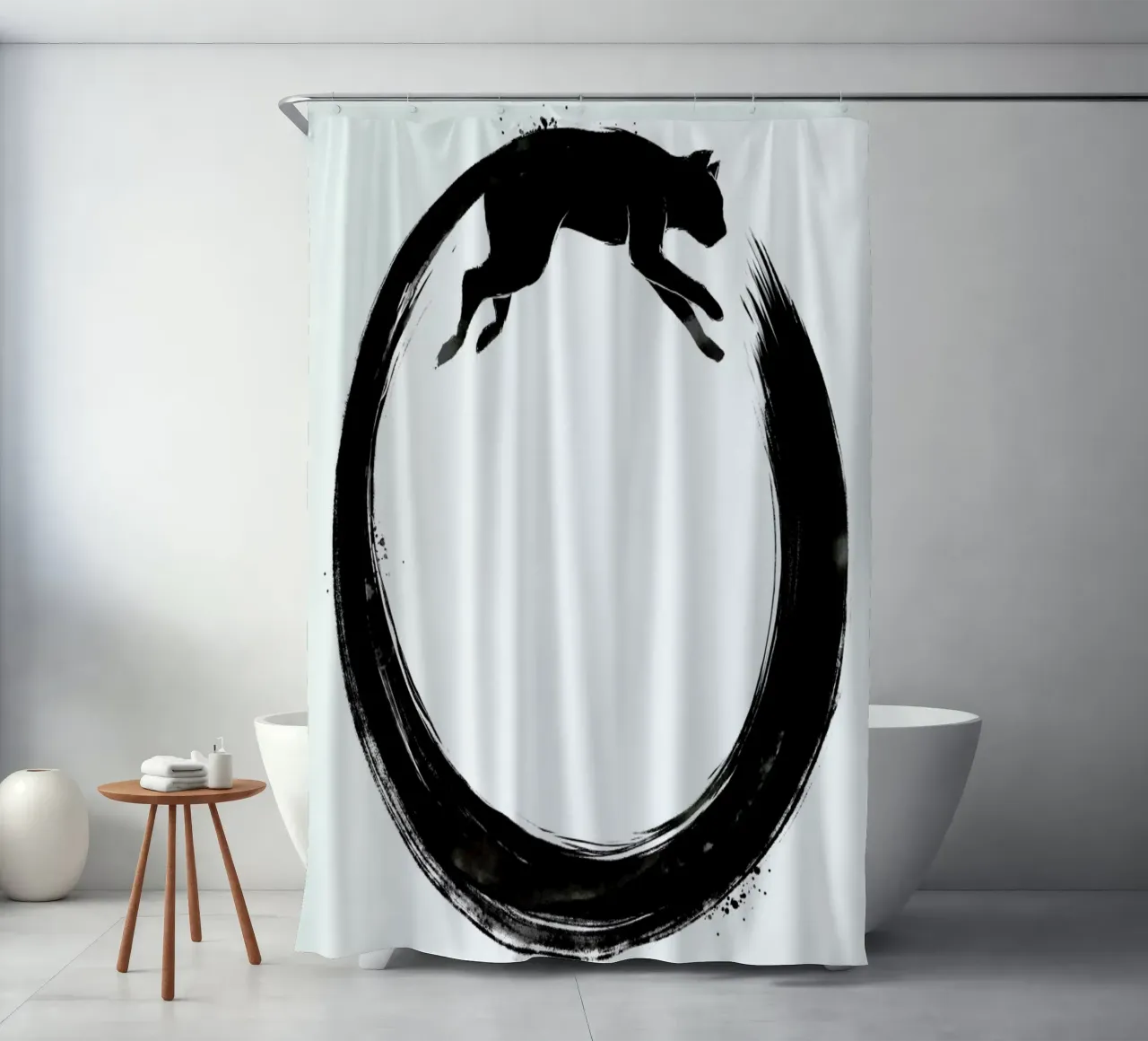 Sumie Enso Cat tenda da doccia da Tobe Fonseca