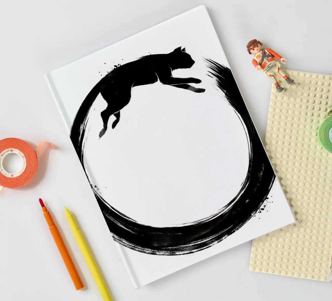 Sumie Enso Cat notebook by Tobe Fonseca