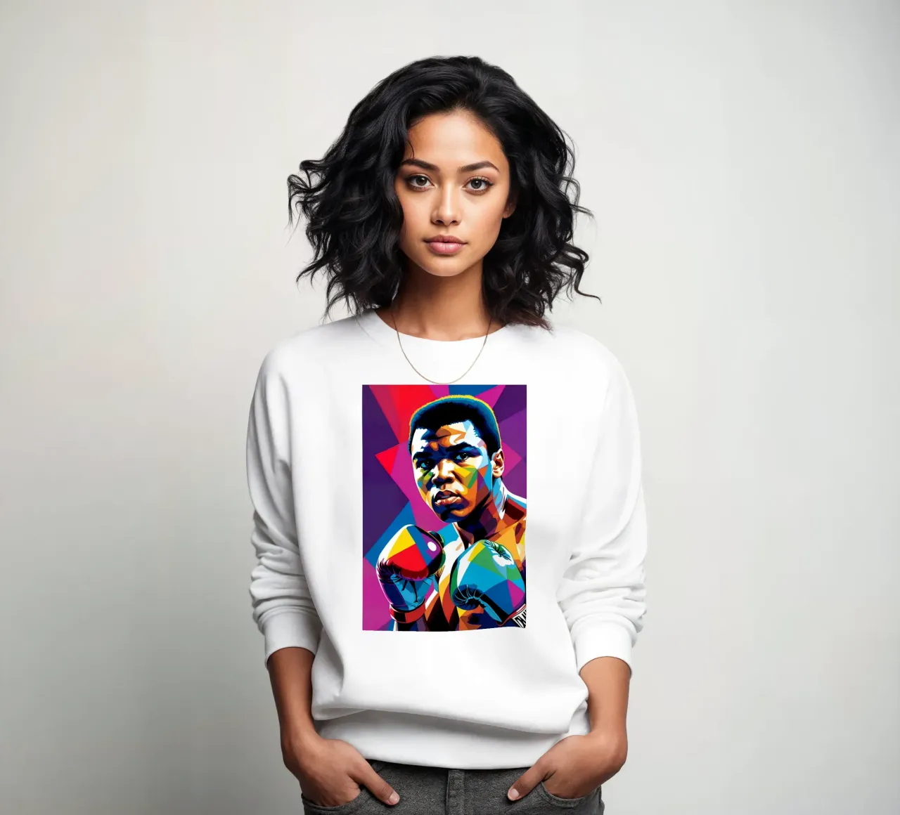 Muhammad Ali pop art al neon felpa da BONANZA