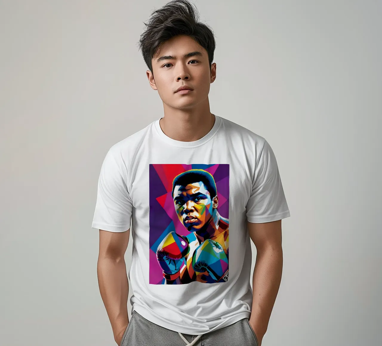 Muhammad Ali pop art al neon t-shirt da BONANZA