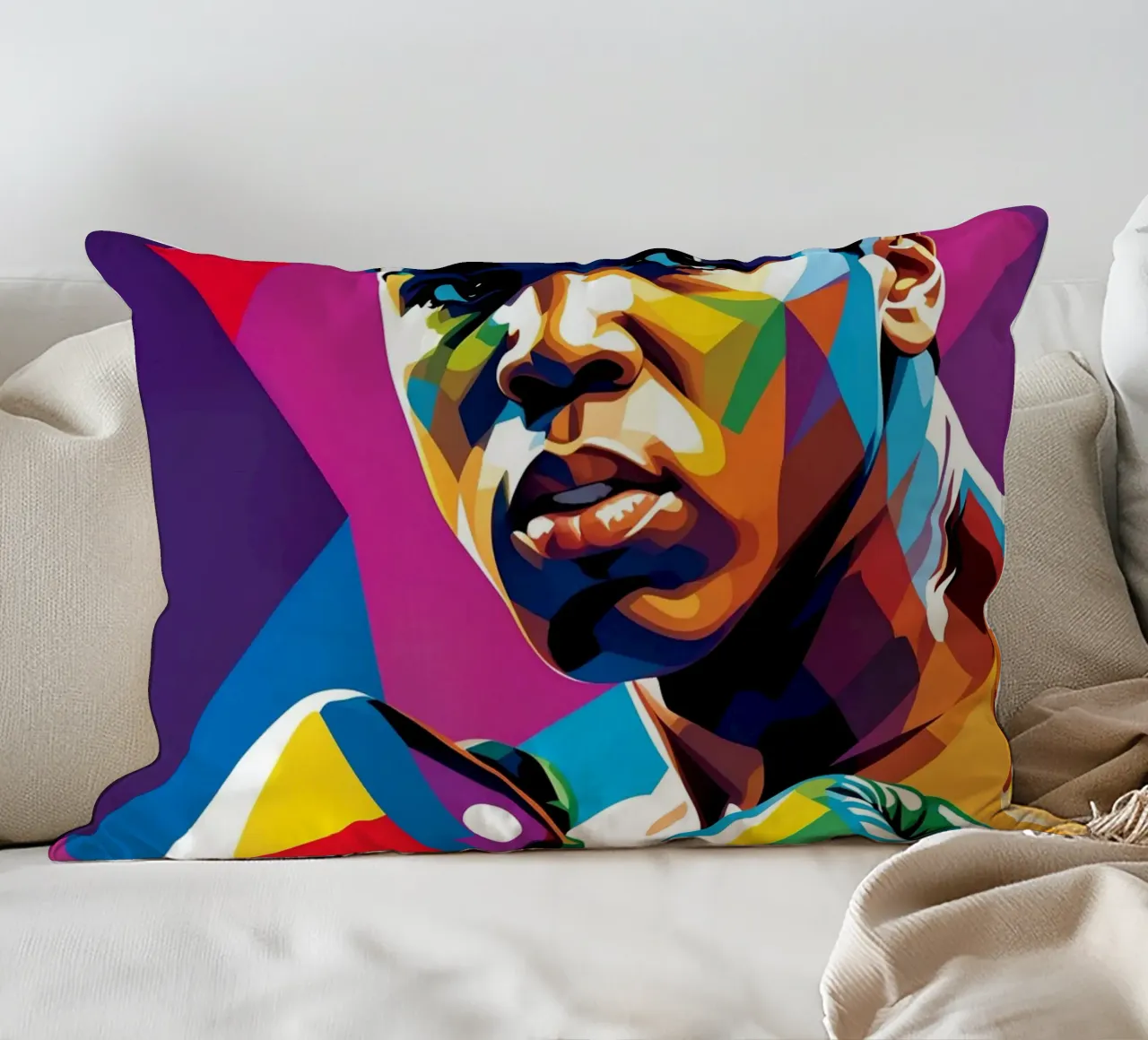Muhammad Ali pop art al neon cuscino da BONANZA