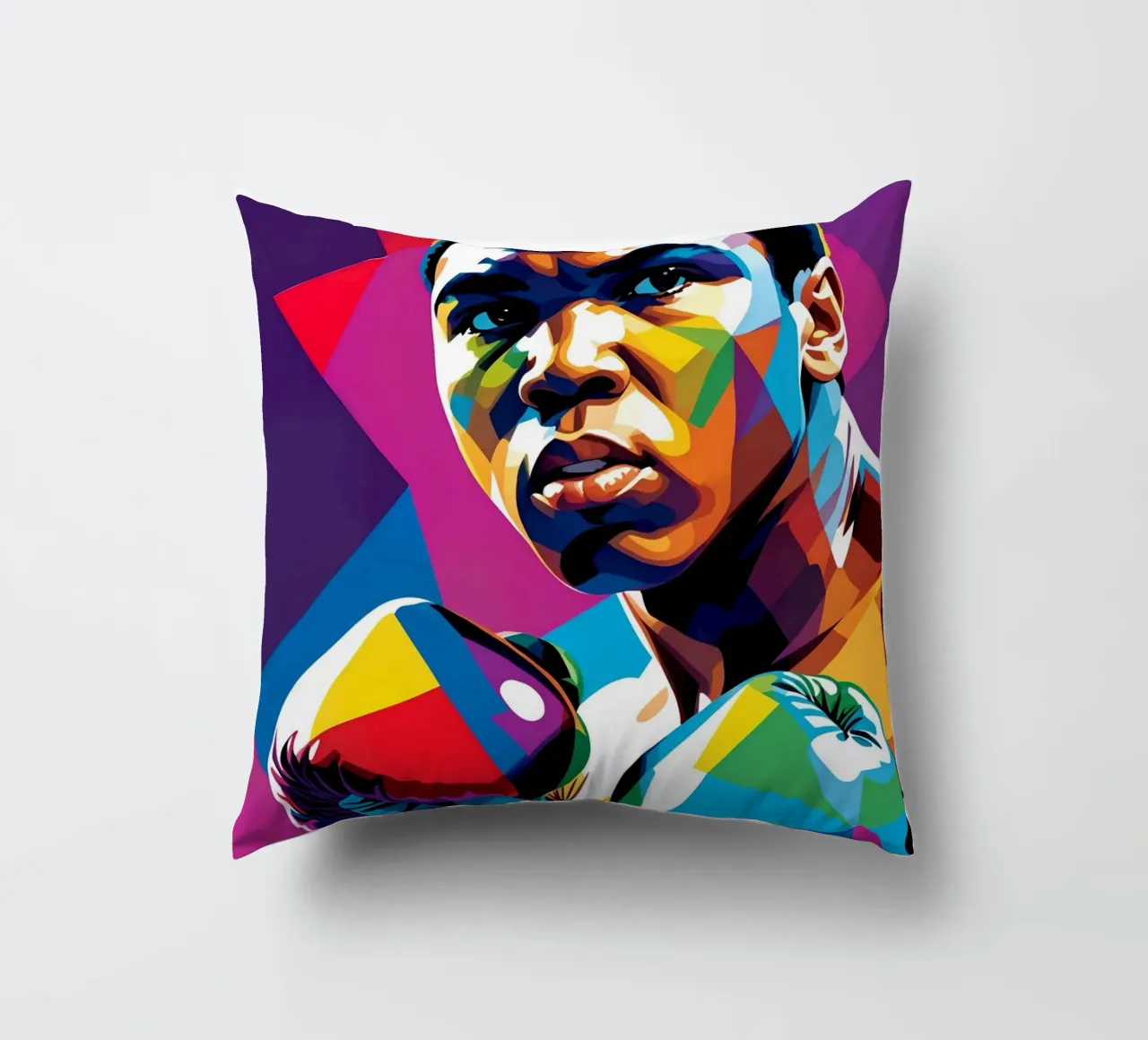 Muhammad Ali pop art al neon cuscino da BONANZA