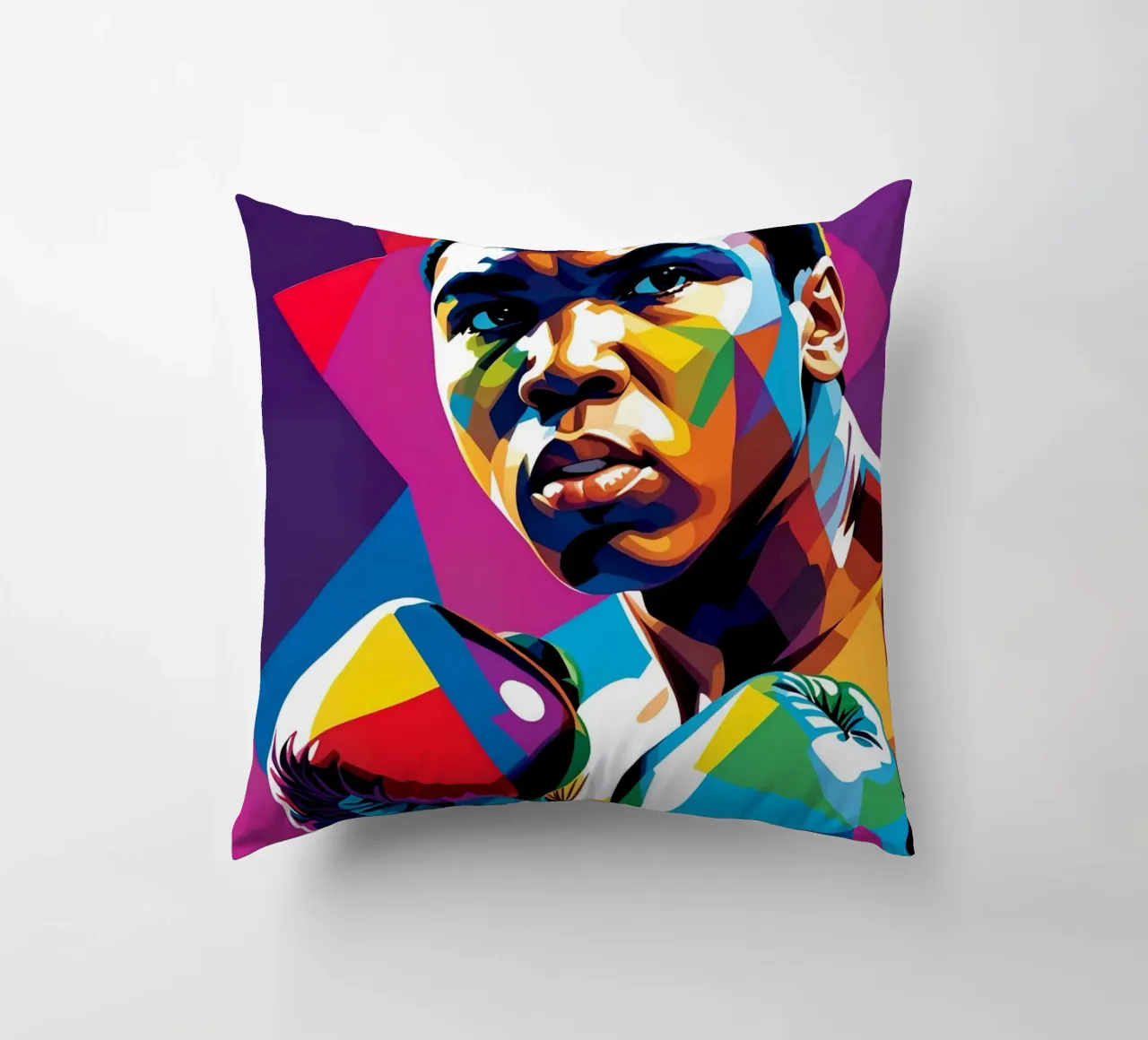 Muhammad Ali pop art al neon cuscino da BONANZA