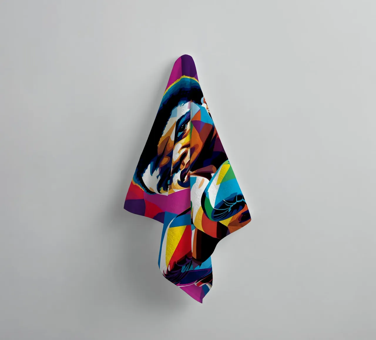 Muhammad Ali pop art al neon asciugamano da bagno da BONANZA