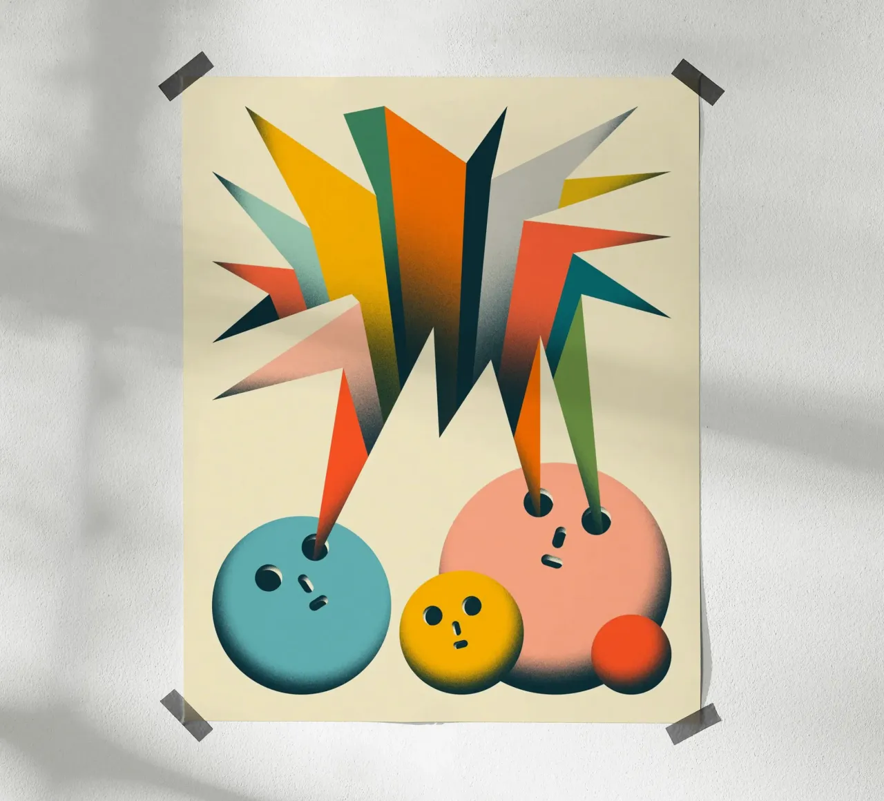 GUARDA 2 poster con telaio in plastica da Jazzberry Blue