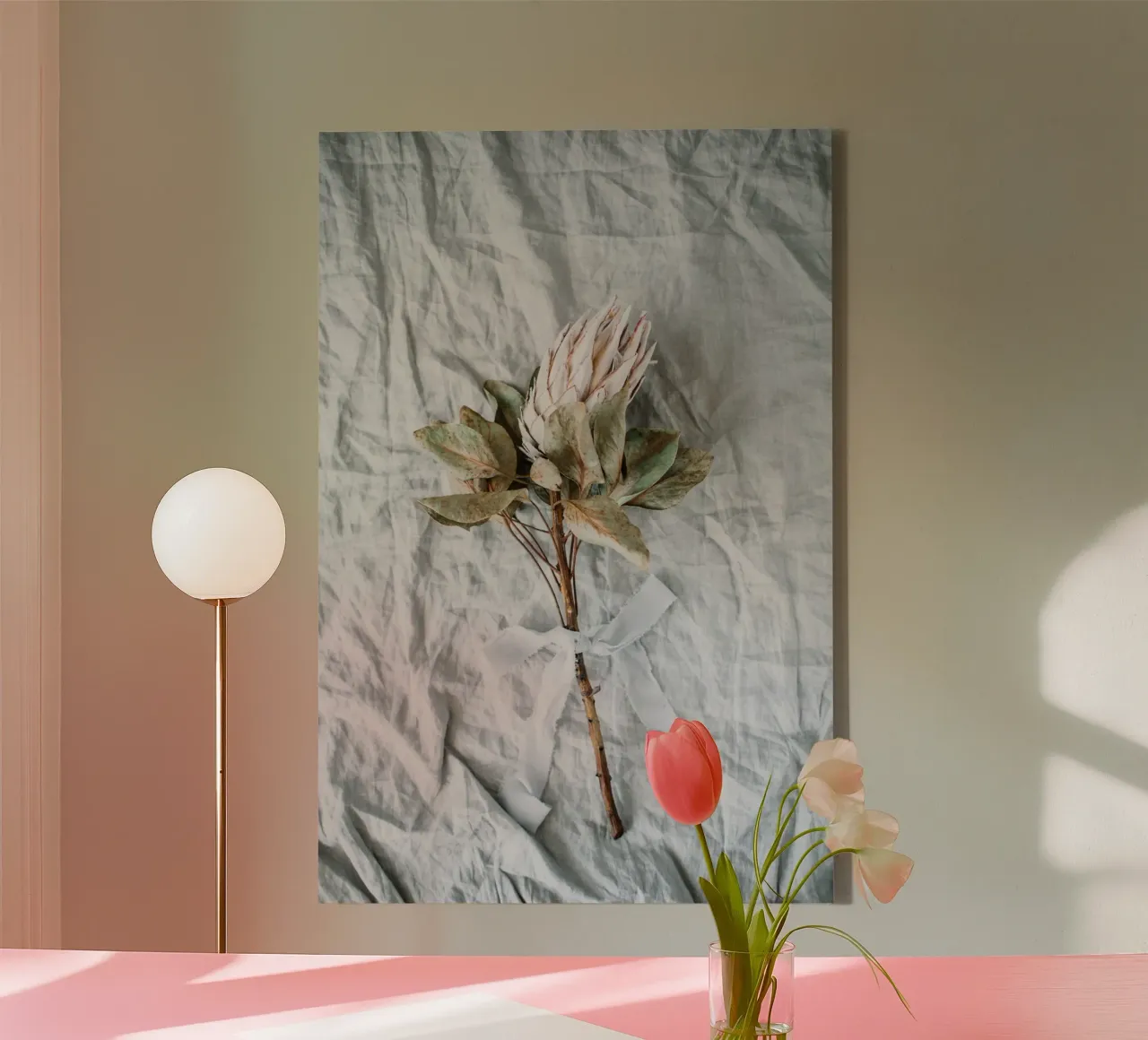 Rustic Stillness canvas with Floater frame by PhotoVibe Decor