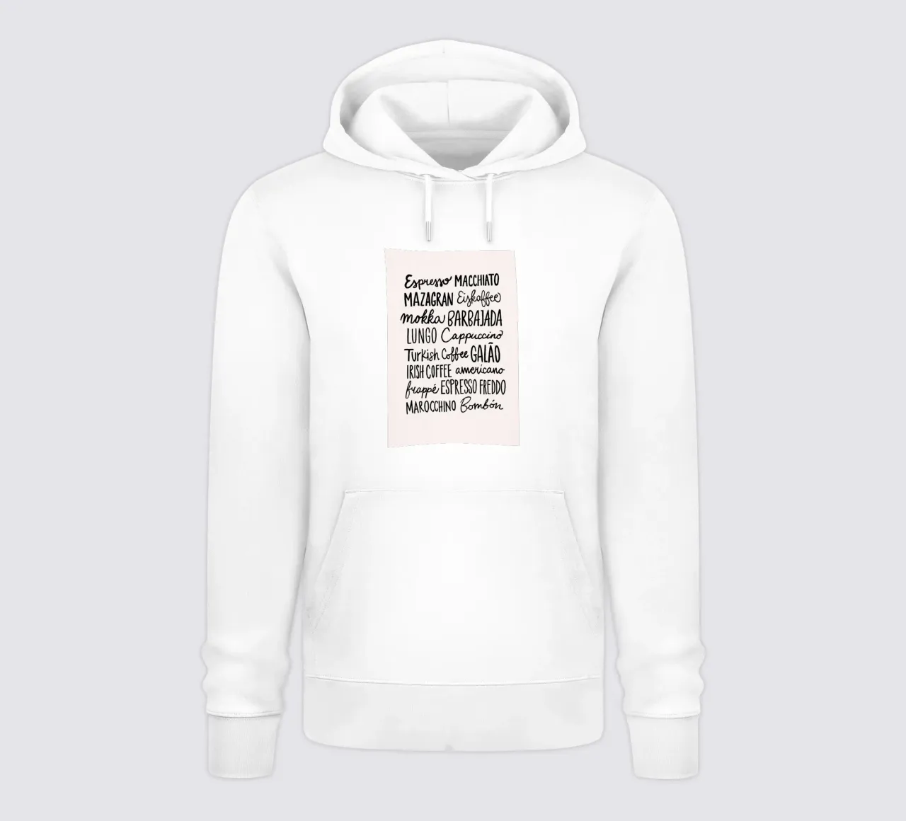 Coffee Menu sudadera con capucha de Pure