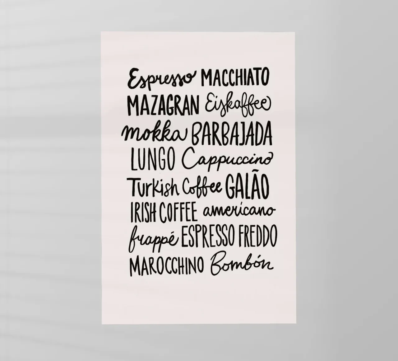 Coffee Menu pellicola backlit da Pure