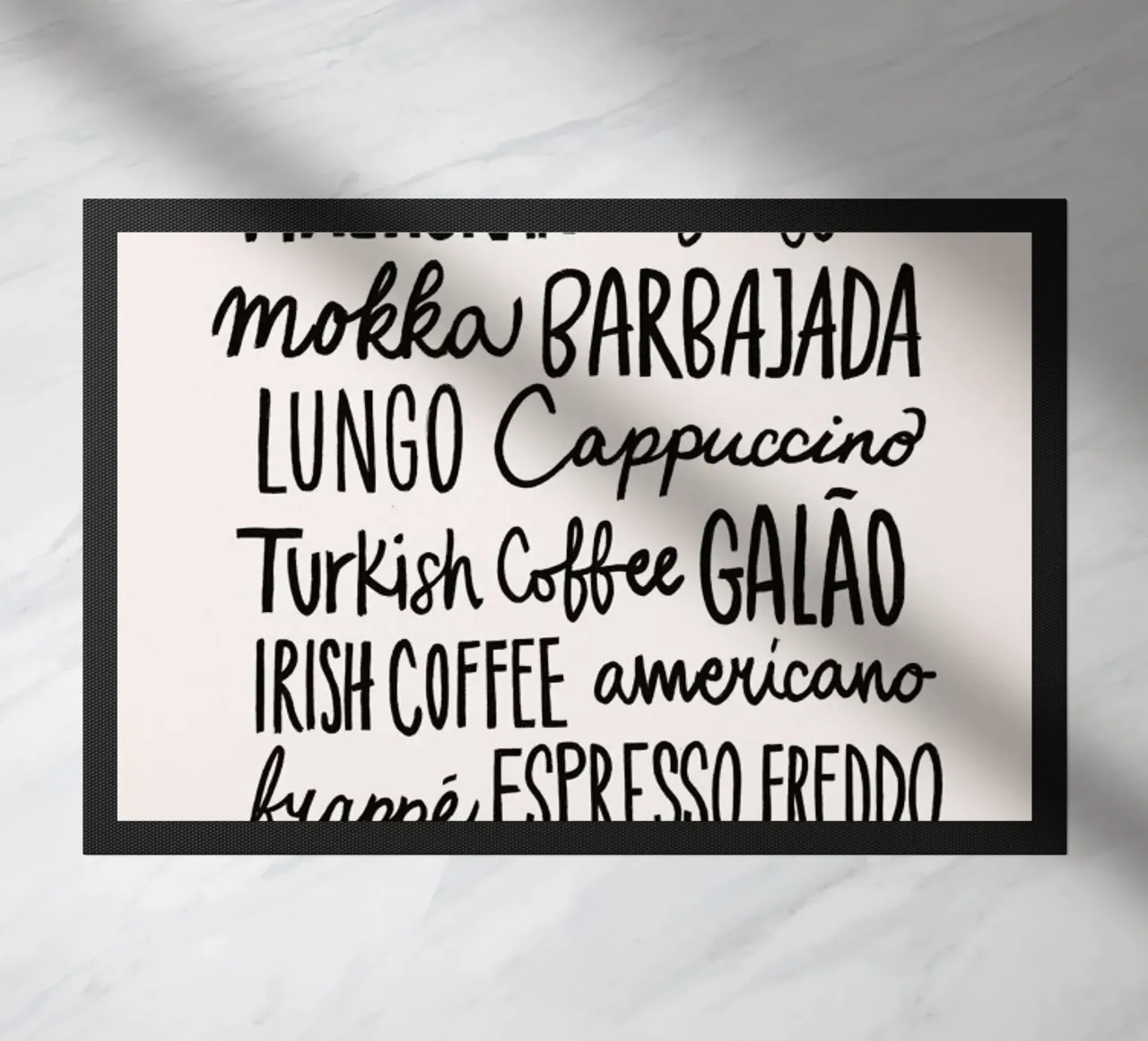 Coffee Menu felpudo de Pure