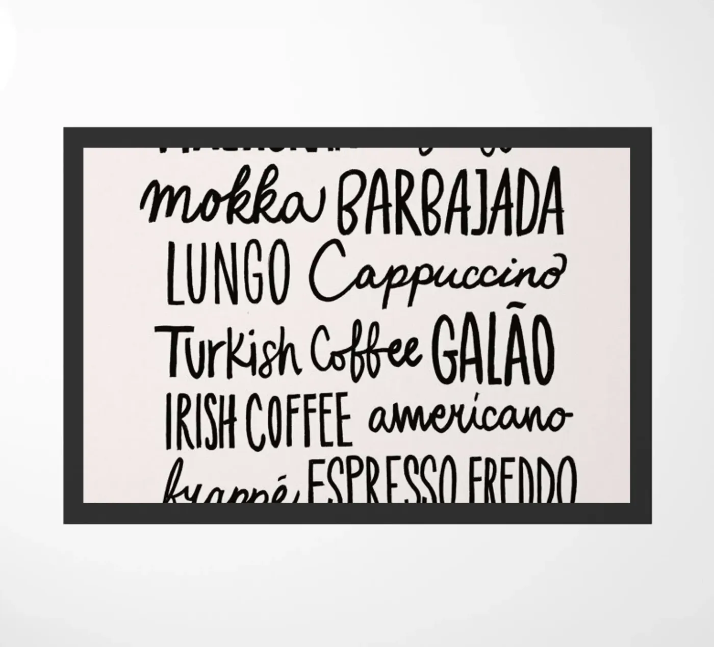 Coffee Menu doormat by Pure