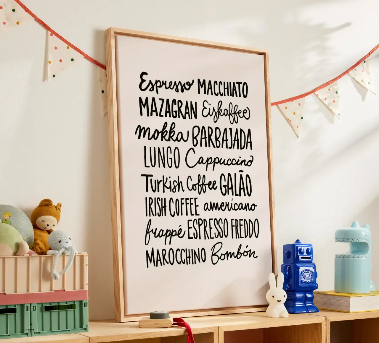 Coffee Menu tela con Cornice a cassetta da Pure