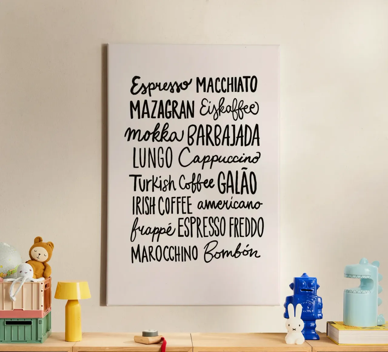 Coffee Menu tela con Cornice a cassetta da Pure
