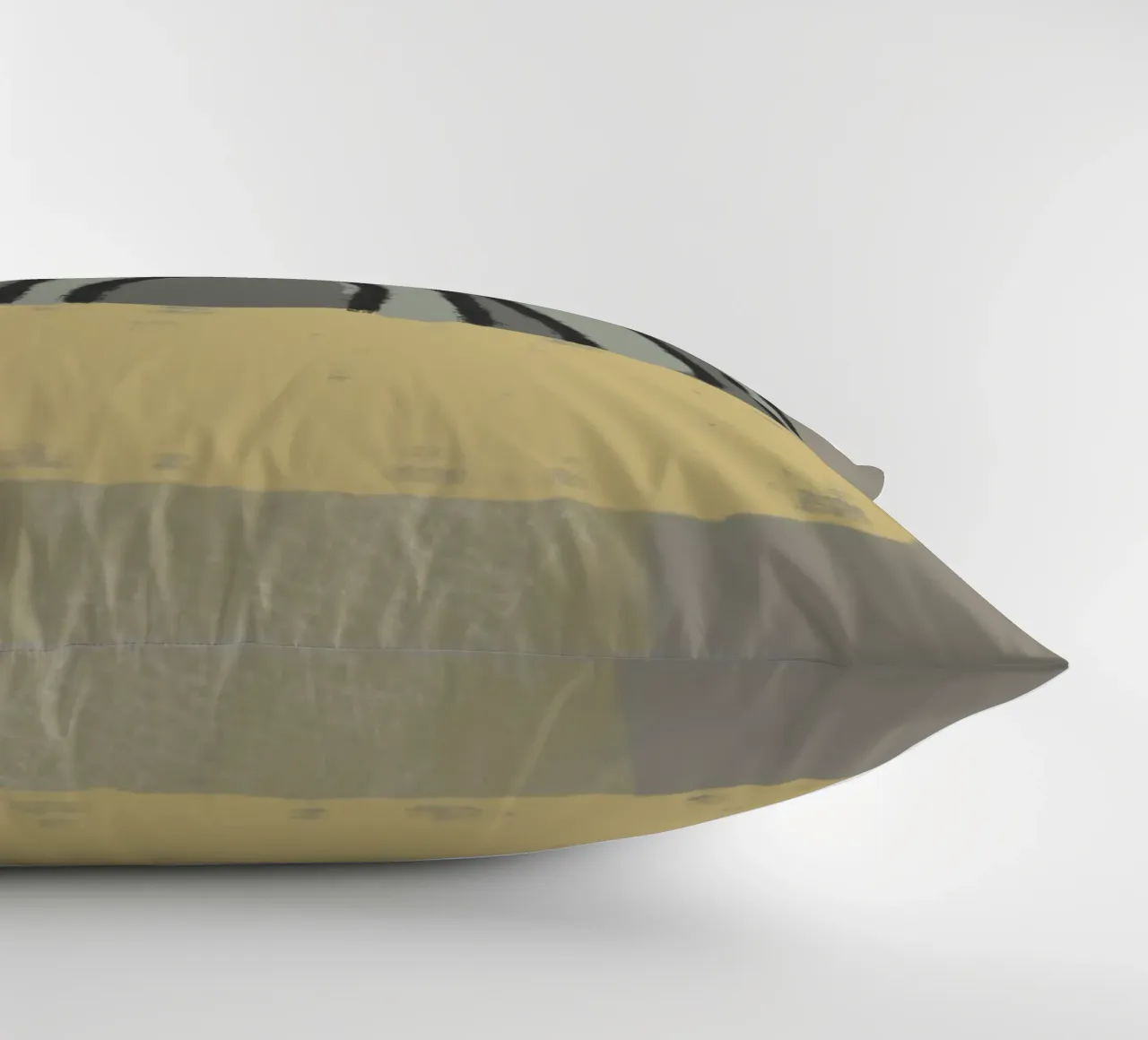 Organic and geometric shapes in green and yellow cuscino da Imaginative